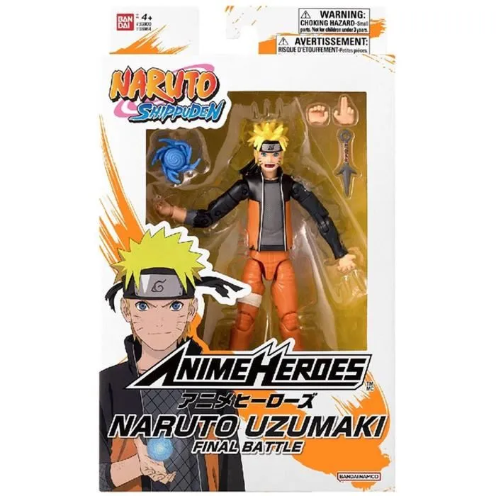 Bandai Figura Anime Heroes Naruto Shippuden Naruto Uzumaki (Final Battle) 17 cm 1