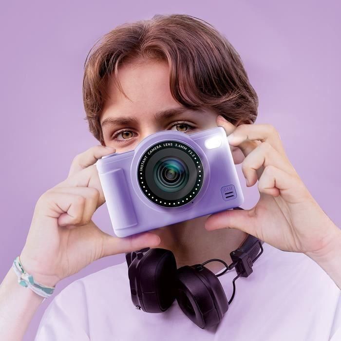 Canal Toys CTCLK041 Cámara Digital Morada Estilo Pop para Crear Fotos con Tarjeta SD de 32GB Incluida 5