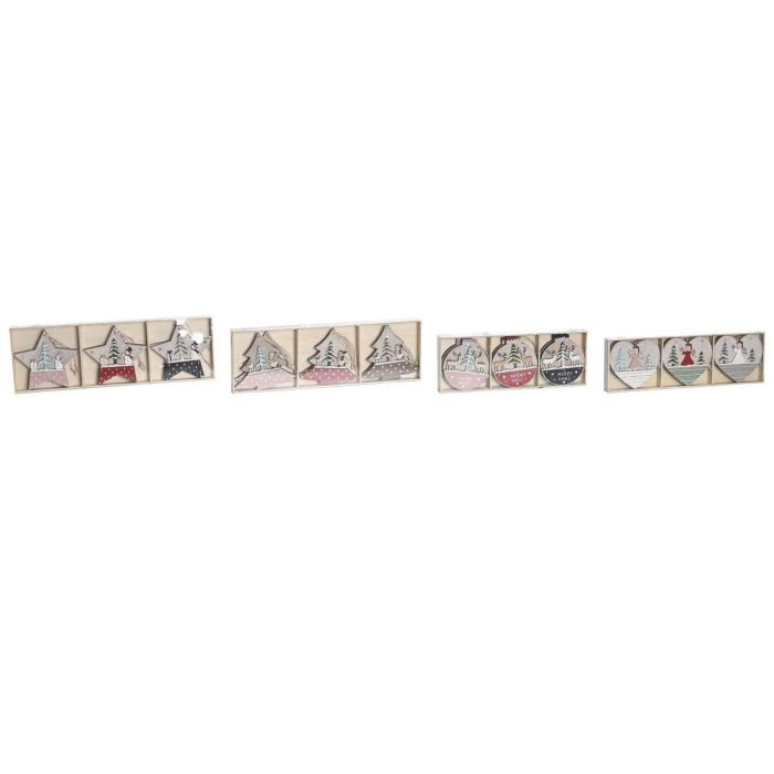 Decoracion Colgante Navidad Tradicional DKD Home Decor Rosa Rojo 1.5 x 9 x 23 cm Set de 6 (4 Unidades) Decoracion Colgante Navidad Tradicional DKD Home Decor Rosa Rojo 1.5 x 9 x 23 cm Set de 6 (4 Unidades)