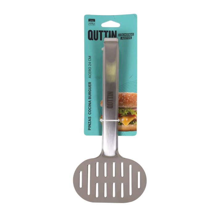 Pinzas de cocina acero inoxidable para hamburguesas 24 cm Quttin (18 Unidades) 1