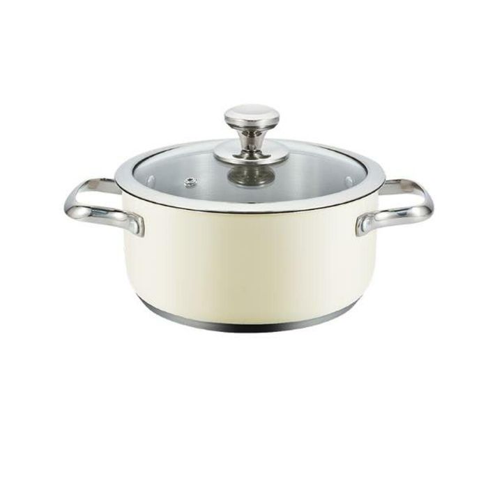 Cacerola Con Tapa Haeger PA-20H.007A Beige Ø 20 cm Cacerola Con Tapa Haeger PA-20H.007A Beige Ø 20 cm
