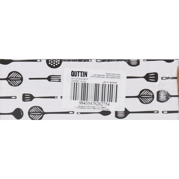 Pinzas de cocina Quttin negra 28 cm (24 Unidades) 2 Pinzas de cocina Quttin negra 28 cm (24 Unidades) 2
