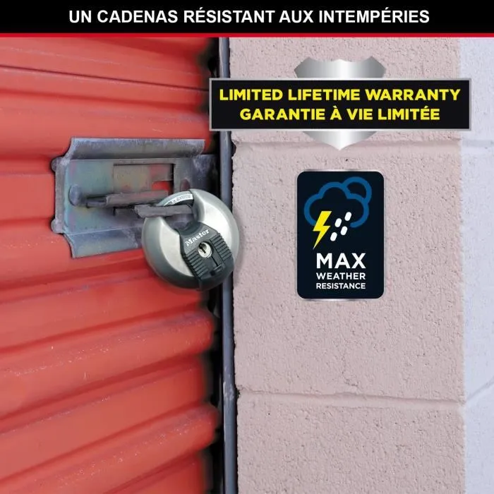 Master Lock MAS3520190929938 Conjunto de 2 M40EURT Robusto Acero Inoxidable Instalación Externa 3