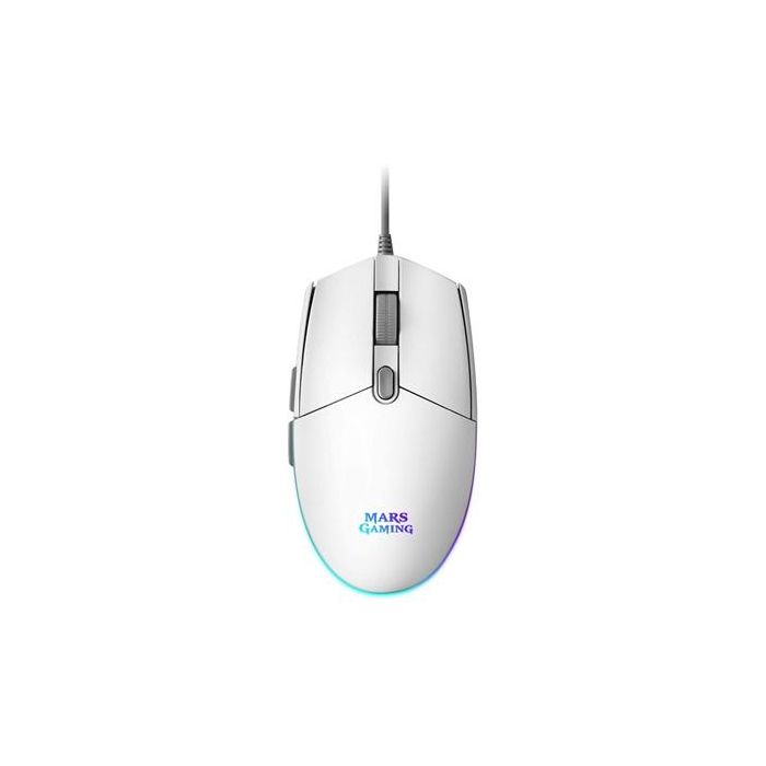 Ratón Gaming Mars Gaming MMGW/ Hasta 3200 DPI/ Blanco Ratón Gaming Mars Gaming MMGW/ Hasta 3200 DPI/ Blanco