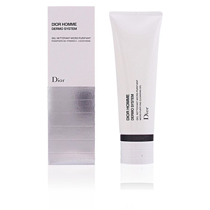 Dior Homme Dermo System Gel Limpiador Facial Micro Purificante para Hombre 125 ml - Limpieza Profunda, Elimina Impurezas, Todo Tipo de Pieles