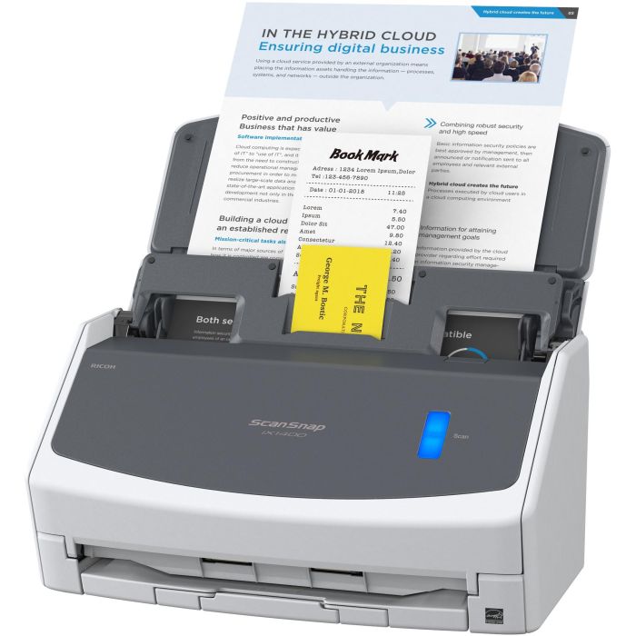 Ricoh ScanSnap iX1400 Escáner de Documentos ADF Color Dúplex 40ppm USB Blanco para Oficina y Hogar 4