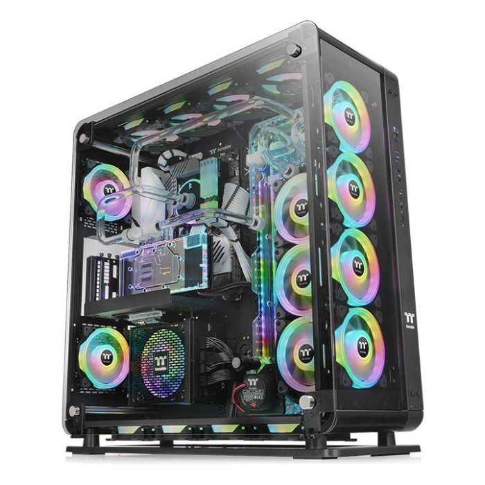 Thermaltake Core P8 TG Full Tower Negro - Caja de PC. Soporte para ventiladores 120/140mm y unidades de disco 2.5/3.5". 1