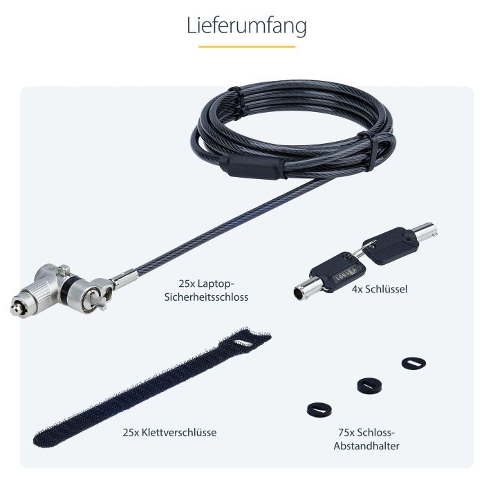 Videocámara de Vigilancia Startech UNIVKA25-LAPTOP-LOCK Videocámara de Vigilancia Startech UNIVKA25-LAPTOP-LOCK