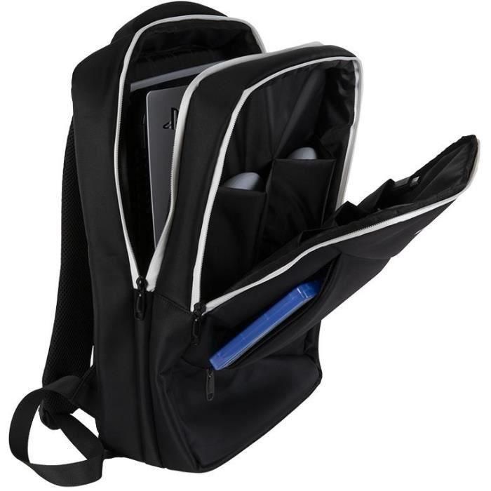 Konix Mochila de transporte Mythics Titan para Consola PS5 y accesorios, Volumen 16 L, Blanco y negro 3
