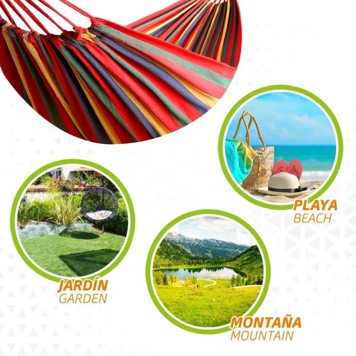 Hamaca Aktive Naranja 200 x 0,4 x 100 cm (6 Unidades) 2 Hamaca Aktive Naranja 200 x 0,4 x 100 cm (6 Unidades) 2