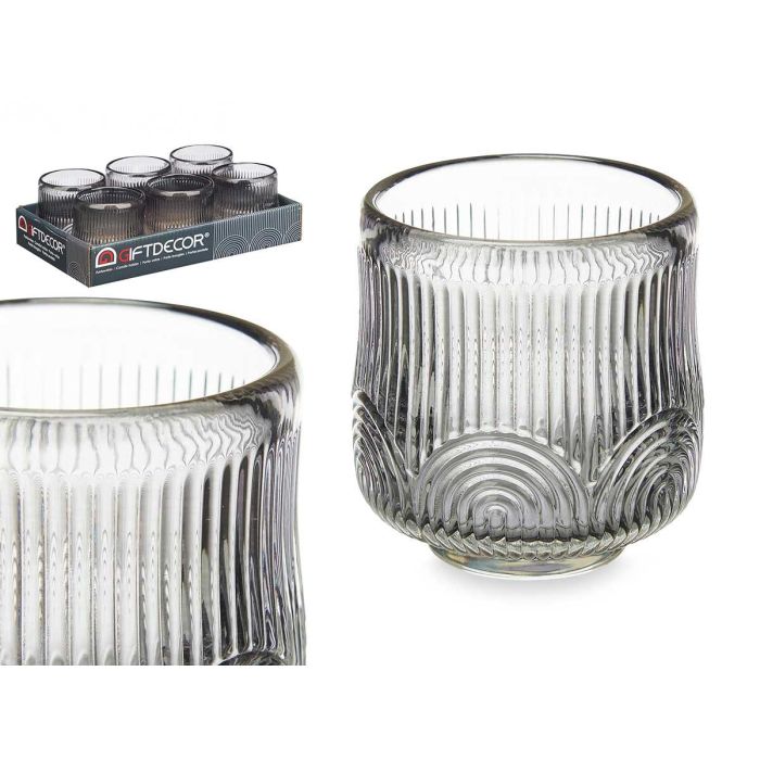 Portavela Circulo Raya Peq Gris Giftdecor 7CM (12 Unidades) Portavela Circulo Raya Peq Gris Giftdecor 7CM (12 Unidades)