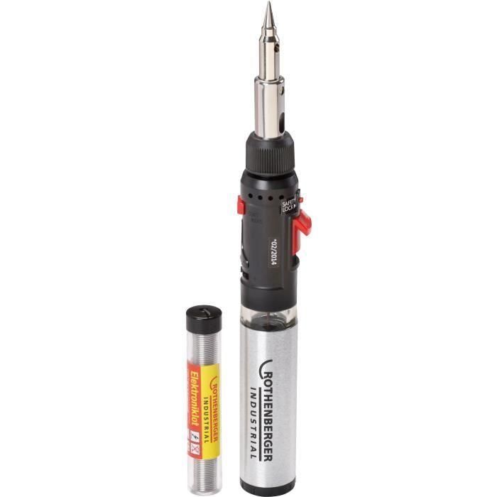 Rothenberger Soldador 3 en 1 con Llama, Aire Caliente y Punta Soldar - 1450°C - Ideal para soldadura de precisión, electrónica y reparaciones - Plata Rothenberger Soldador 3 en 1 con Llama, Aire Caliente y Punta Soldar - 1450°C - Ideal para soldadura de precisión, electrónica y reparaciones - Plata