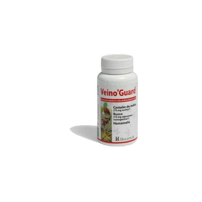 HOLISTICA Veinoguard 60 Cápsulas - Insuficiencia Venosa Crónica, Varices y Hemorroides con Castaño de Indias y Rusco