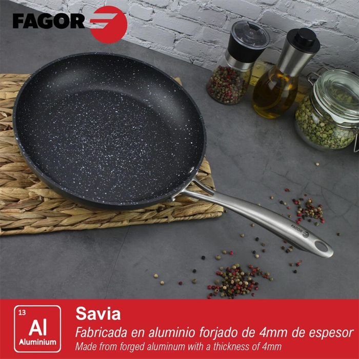 Sartén Fagor Savia Aluminio Forjado Gris Ø 24 cm 3