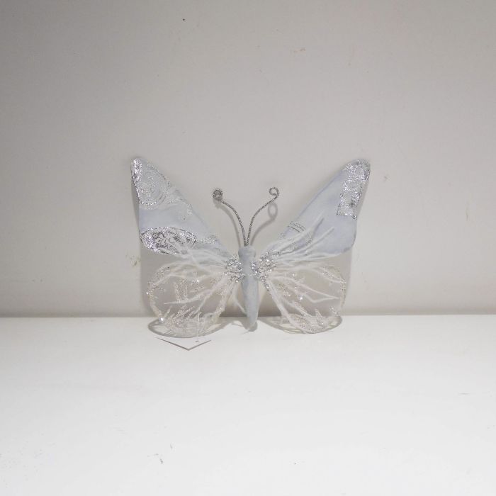 DKD Home Decor Figura de Navidad Moderna Mariposa de Poliéster Azul Celeste y Marino, 3x19x23cm (2 Unidades, Diseño Surtido) 1 DKD Home Decor Figura de Navidad Moderna Mariposa de Poliéster Azul Celeste y Marino, 3x19x23cm (2 Unidades, Diseño Surtido) 1