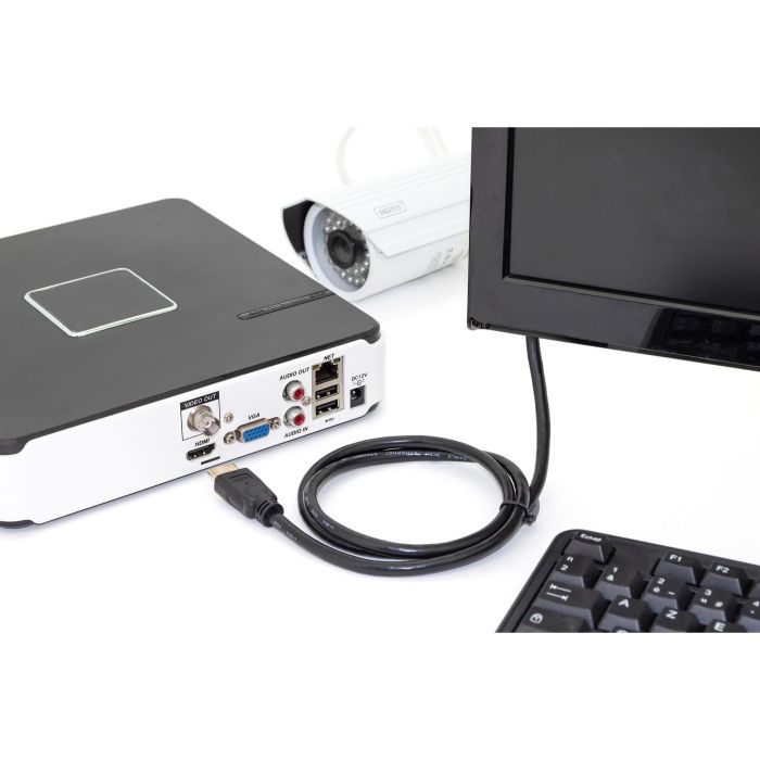 DIGITUS HDMI-Kabel A HighSpeed Ethernet St/St 1.0m schwarz 1
