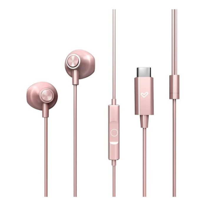 Energy Sistem Auriculares Easypods USB Tipo C Alámbricos con Micrófono Integrado y Control de Reproducción, Color Oro Rosa 1 Energy Sistem Auriculares Easypods USB Tipo C Alámbricos con Micrófono Integrado y Control de Reproducción, Color Oro Rosa 1