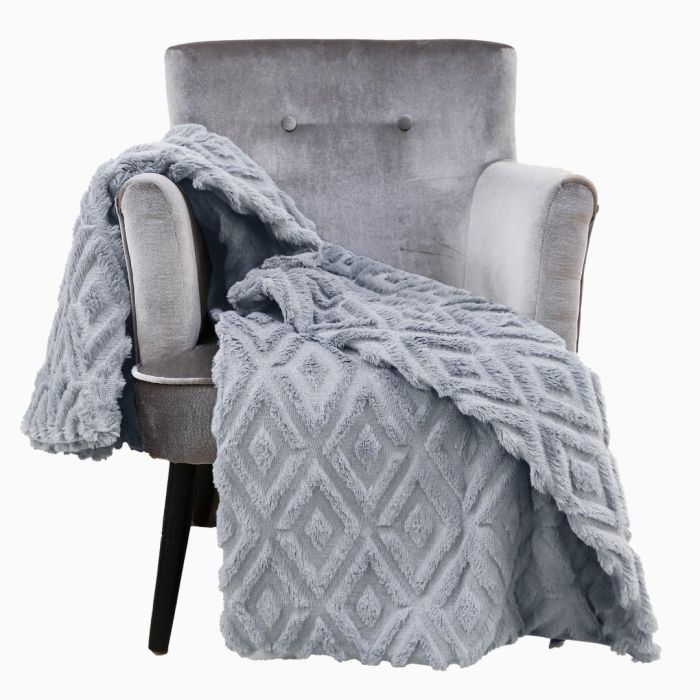 Manta Sofa Urban DKD Home Decor Gris Claro 170 x 130 cm (2 Unidades) 3 Manta Sofa Urban DKD Home Decor Gris Claro 170 x 130 cm (2 Unidades) 3