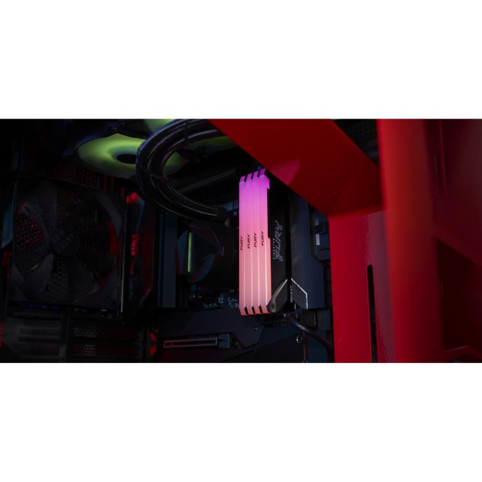 Kingston FURY Beast RGB 64GB DDR4 3200MT/s CL16 DIMM (Kit de 4x16GB) para PC - Memoria RAM con Iluminación 4 Kingston FURY Beast RGB 64GB DDR4 3200MT/s CL16 DIMM (Kit de 4x16GB) para PC - Memoria RAM con Iluminación 4