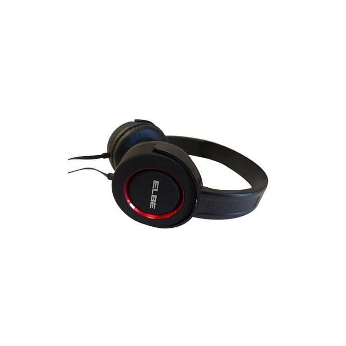 Elbe AU-813-NR Auriculares de Diadema con Micrófono, Negros/Rojos, Ergonómicos y Ligeros 1 Elbe AU-813-NR Auriculares de Diadema con Micrófono, Negros/Rojos, Ergonómicos y Ligeros 1