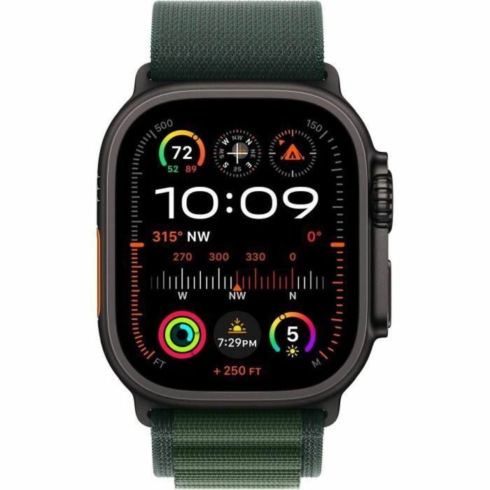 Apple WATU2CEL49BLDGS Watch Ultra 2 GPS + Cellular, 49 mm, Caja de titanio negro, Correa Alpine Loop verde oscuro Pequeño 1