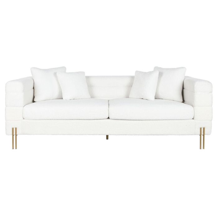 Sofa DKD Home Decor Blanco Dorado 85 x 73 x 205 cm 1