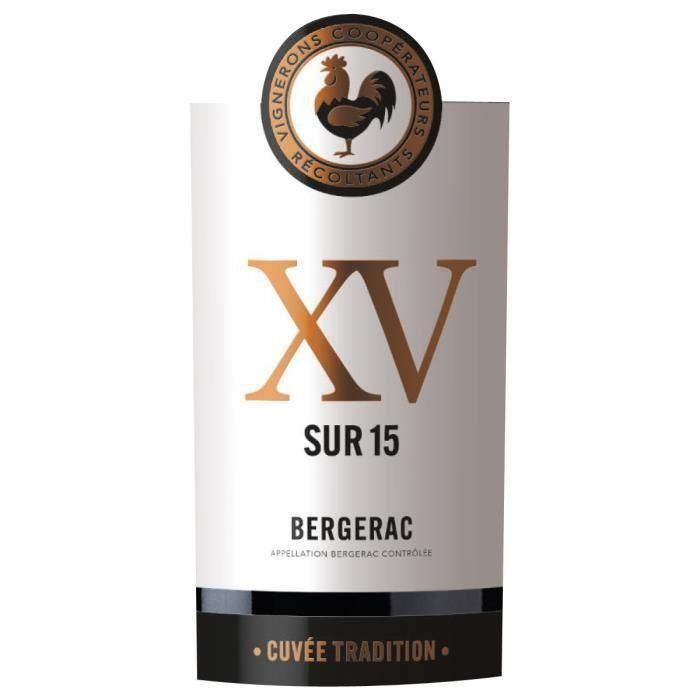 Xv Sur 15 Cuvée Tradition 2020 Bergerac - Vino tinto Burdeos 1