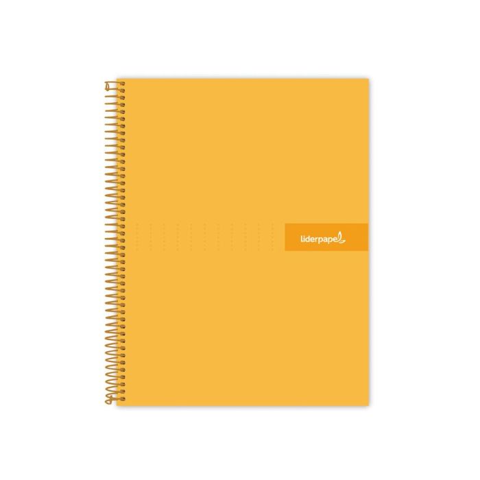 Cuaderno Espiral Liderpapel A4 Crafty Tapa Forrada 80H 90 gr Cuadro 4 mm Con Margen Color Naranja 2