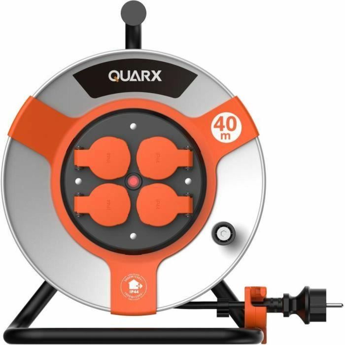 QUARX QUA1719191002841 Enrollador de Manguera Eléctrica 40m - Cable H05VV-F 3G1,5 mm² - Bidón Metálico para Obra 2 QUARX QUA1719191002841 Enrollador de Manguera Eléctrica 40m - Cable H05VV-F 3G1,5 mm² - Bidón Metálico para Obra 2