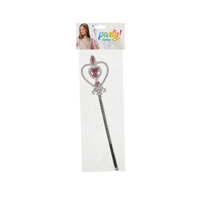 Varita de Princesa Rosa 30 cm - Accesorio para Disfraces de Princesas y Hadas 1 Varita de Princesa Rosa 30 cm - Accesorio para Disfraces de Princesas y Hadas 1