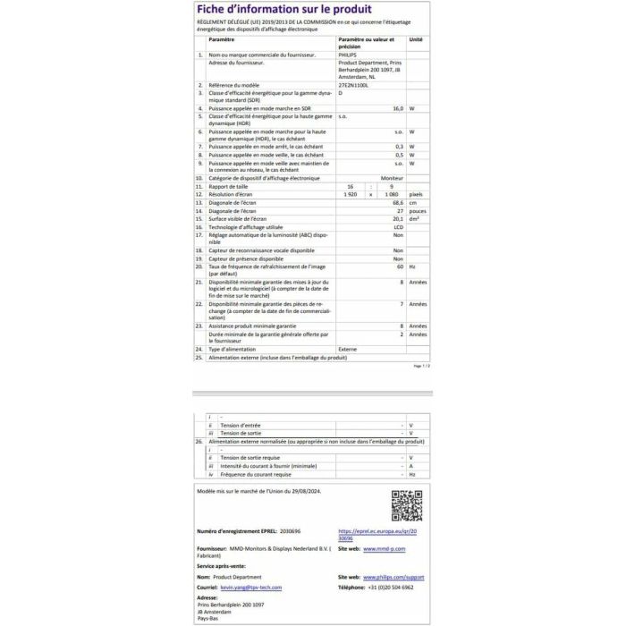 Philips 27E2N1100L Monitor VA de 27 pulgadas, Full HD (1920x1080), 75Hz, HDMI, D-Sub, negro 3 Philips 27E2N1100L Monitor VA de 27 pulgadas, Full HD (1920x1080), 75Hz, HDMI, D-Sub, negro 3
