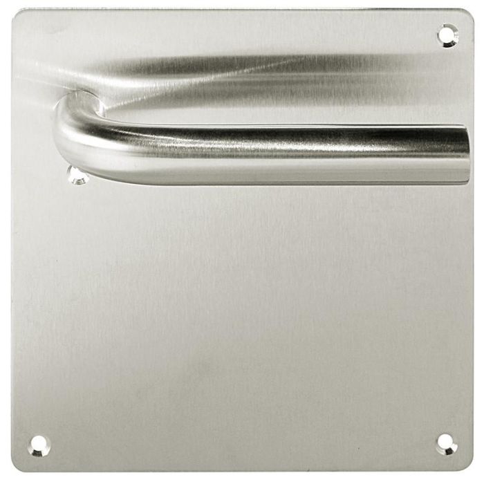 ALK System INOX-ART HERA Manilla Placa Manillón para Puertas Acero Inoxidable Forma L 170x170 mm