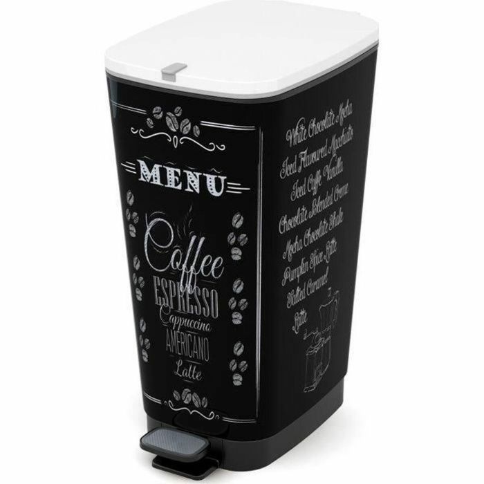 KIS Contenedor de Basura de Cocina de Pedal 50L CHIC Negro, con Sello Antiolor, Mango de Goma y Base Antideslizante KIS Contenedor de Basura de Cocina de Pedal 50L CHIC Negro, con Sello Antiolor, Mango de Goma y Base Antideslizante
