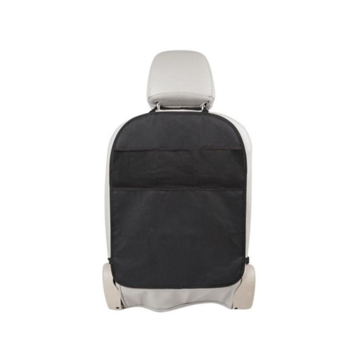 KioKids Organizador de Coche para Respaldo de Asiento Universal, Protector y con Múltiples Bolsillos, Color Negro, Ajustable 1
