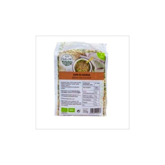 ECO SALIM Sopa Bio Vegana de Quinoa y Lenteja Roja 250g - Con Verduras Deshidratadas Ecológicas