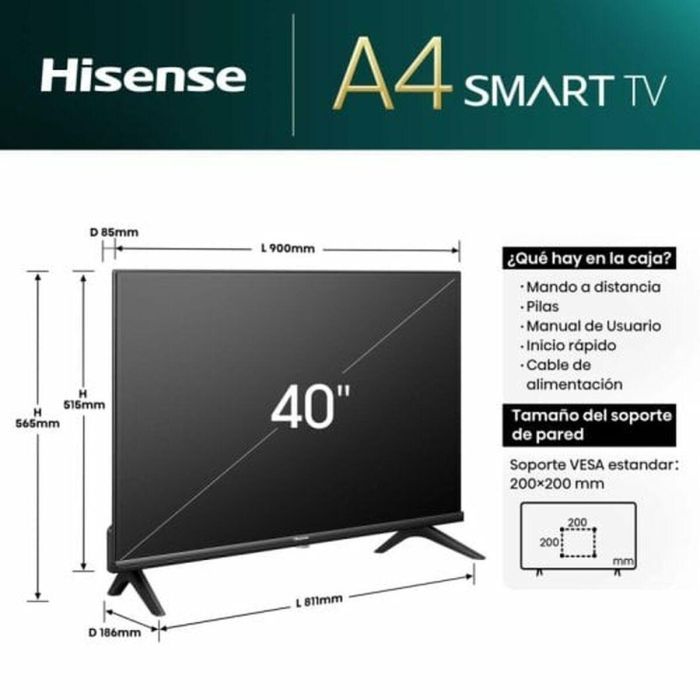 Smart TV Hisense 40A4N        40 LED 9