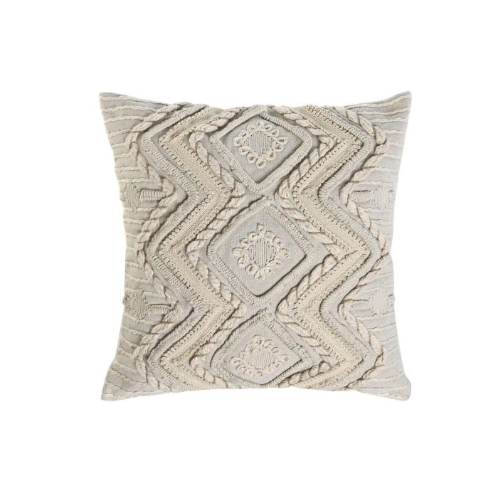 Cojin Boho DKD Home Decor Blanco 45 x 45 cm