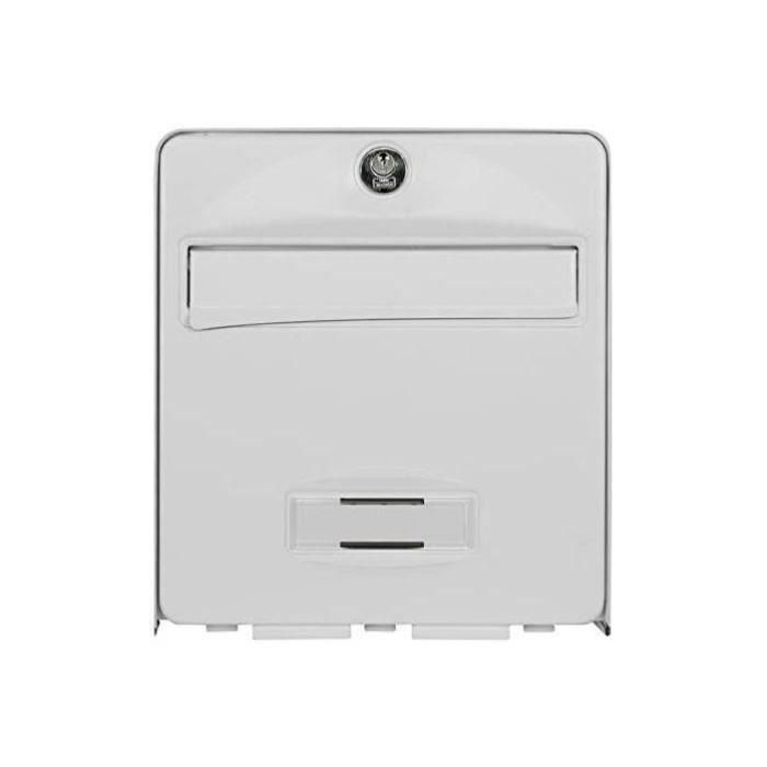 BURG WACHTER Buzón Balthazar de acero galvanizado prelacado, 1 puerta, Blanco. Protección anticorrosión, antirrobo (22kg) y pintura resistente. 2