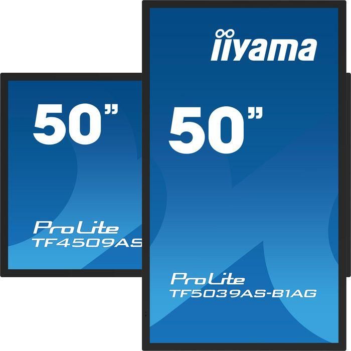 Monitor Iiyama 50" Pcap Ag Bezel Free 40-Points, 1920X1080, Andr. 11,4Gb, 32Gb, Ips, 24/7, 2Xhdmi, Dp, 435Cdm2 , Landsc-Portr-Face-Up Mode, Lan, Rs232, Vesa 200X200Mm (TF5039AS-B1AG) 2 Monitor Iiyama 50" Pcap Ag Bezel Free 40-Points, 1920X1080, Andr. 11,4Gb, 32Gb, Ips, 24/7, 2Xhdmi, Dp, 435Cdm2 , Landsc-Portr-Face-Up Mode, Lan, Rs232, Vesa 200X200Mm (TF5039AS-B1AG) 2