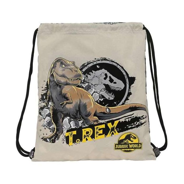 Bolsa Mochila con Cuerdas Jurassic World Warning Gris 35 x 40 x 1 cm 2