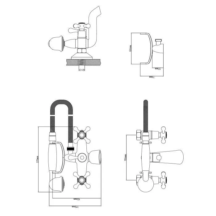 Edouard Rousseau Grifo mezclador mecánico ducha Beverley estilo retro latón 5 años garantía 1 Edouard Rousseau Grifo mezclador mecánico ducha Beverley estilo retro latón 5 años garantía 1