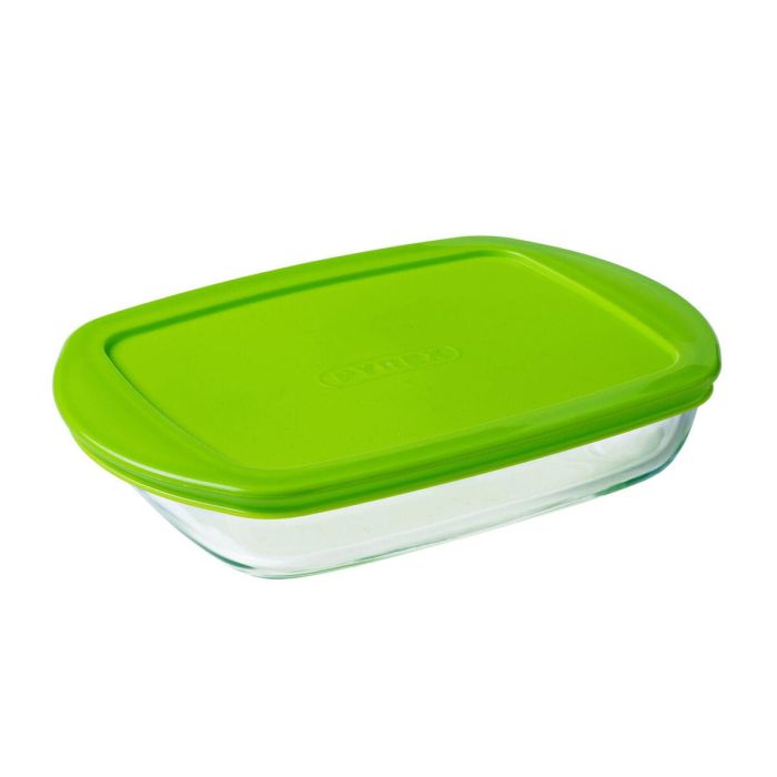 Fiambrera Rectangular con Tapa Pyrex Prep&store Px Verde 1,6 L 28 x 20 cm Vidrio (5 Unidades) 1