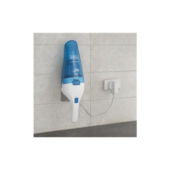 Black+Decker WDC-115-WA Recogidetodo Dustbuster Inalámbrico Aspira Líquidos y Sólidos con Batería de Litio 3,6V 10