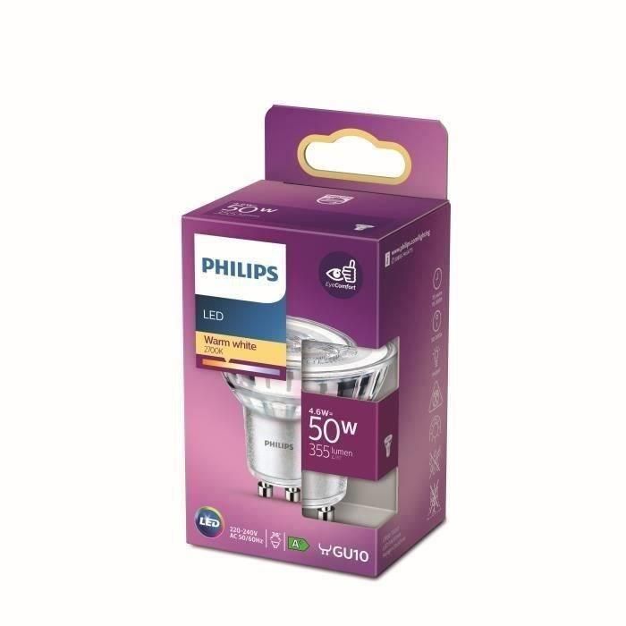 Bombilla gu10 led 4,6 W 390 lm 2700 k luz calida ø5 x 5,4 cm Bombilla gu10 led 4,6 W 390 lm 2700 k luz calida ø5 x 5,4 cm