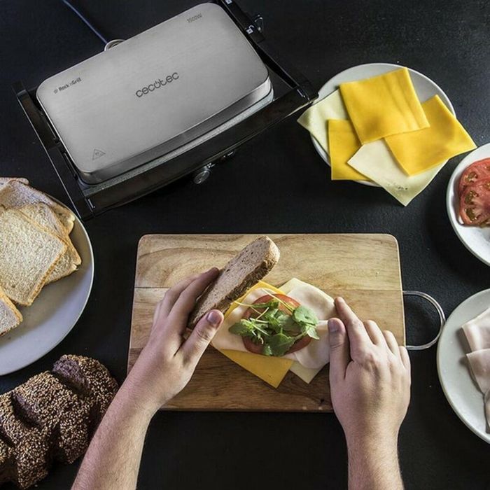 Grill de contacto Cecotec Rock'n Grill 1500W Negro/Plateado 1500 W 4 Grill de contacto Cecotec Rock'n Grill 1500W Negro/Plateado 1500 W 4
