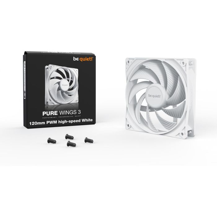 be quiet! Pure Wings 3 PWM high-speed Ventilador 120mm Blanco 2