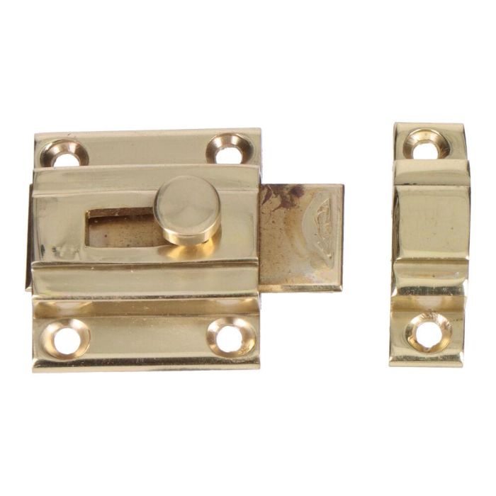 Edm Pasador de latón pulido dorado 35mm - Cerrojo pasador con tornillos incluidos 0 Edm Pasador de latón pulido dorado 35mm - Cerrojo pasador con tornillos incluidos 0