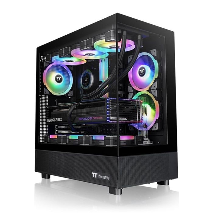 Thermaltake View 270 TG Chasis Midi Tower PC Negro con Cristal Templado, Ventilador 140mm, Soporte HDD/SSD