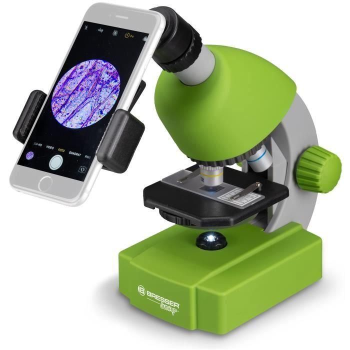 Microscopio 40x-640x - BRESSER JUNIOR - iluminación LED - kit de experimentación - verde 2 Microscopio 40x-640x - BRESSER JUNIOR - iluminación LED - kit de experimentación - verde 2