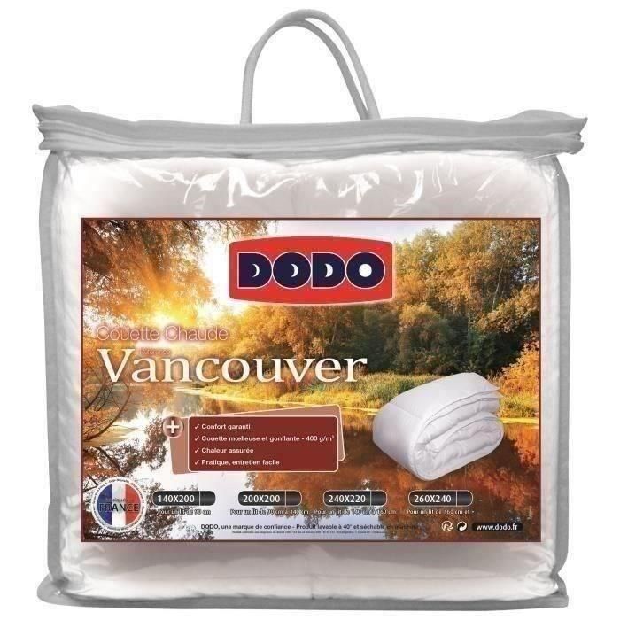 Dodo Edredón cálido VANCOUVER 400gr/m² Blanco 240x260 cm - Funda: 80% Poliéster 20% Algodón, Relleno: 100% Poliéster 2 Dodo Edredón cálido VANCOUVER 400gr/m² Blanco 240x260 cm - Funda: 80% Poliéster 20% Algodón, Relleno: 100% Poliéster 2